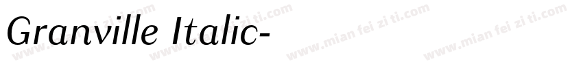 Granville Italic字体转换
